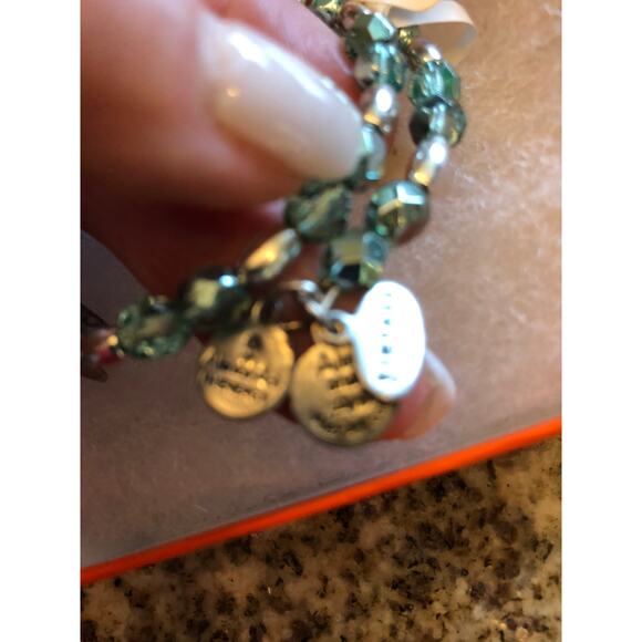 NWT Alex and Ani Rock and Raw Wrap teal Bracelet Spiked Retired $68 - Picture 4 of 6